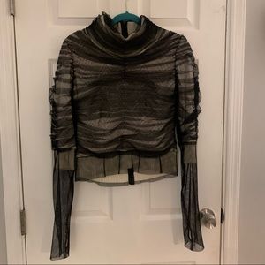 Black Tulle Overlay Sweater Byron Lars Beauty Mark